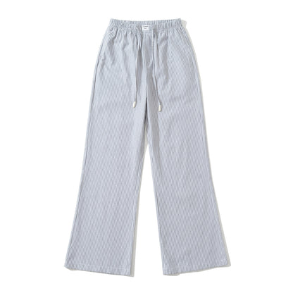 Loose jersey pants for women with a casual striped look featuring an elastic waistband and drawstring Chic and Style