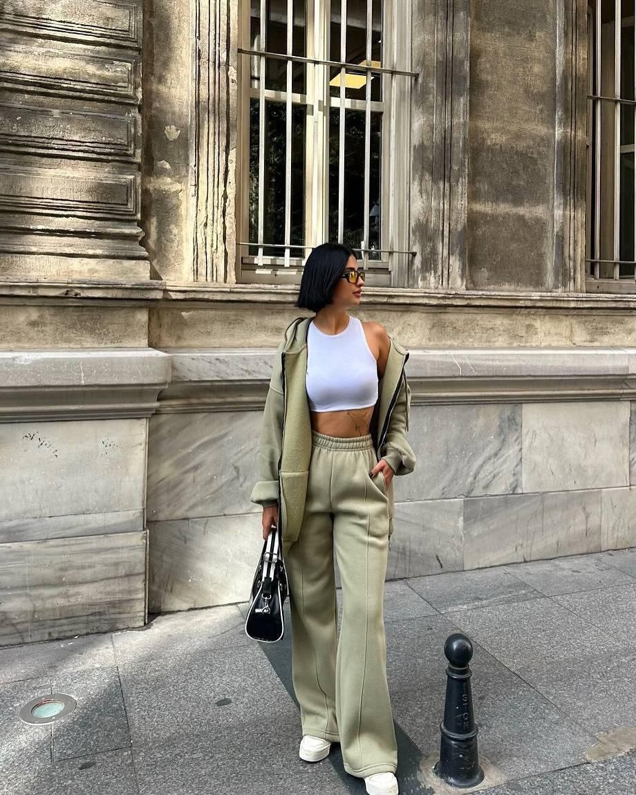 Dames costume de fitness doux taille haute Chic und Stil