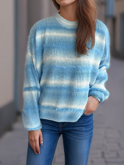 Dames pull-over en tricot douillet avec flair Chic und Stil