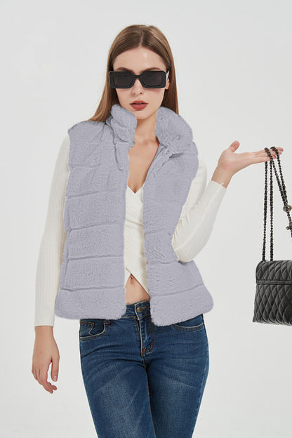 Dames Gilet matelassé à col montant et poches pratiques Chic und Stil