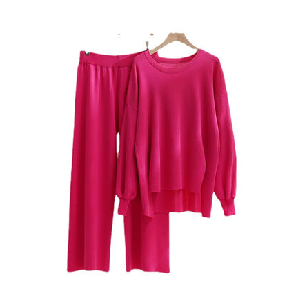 Chic and Style casual knit top and pants set for women