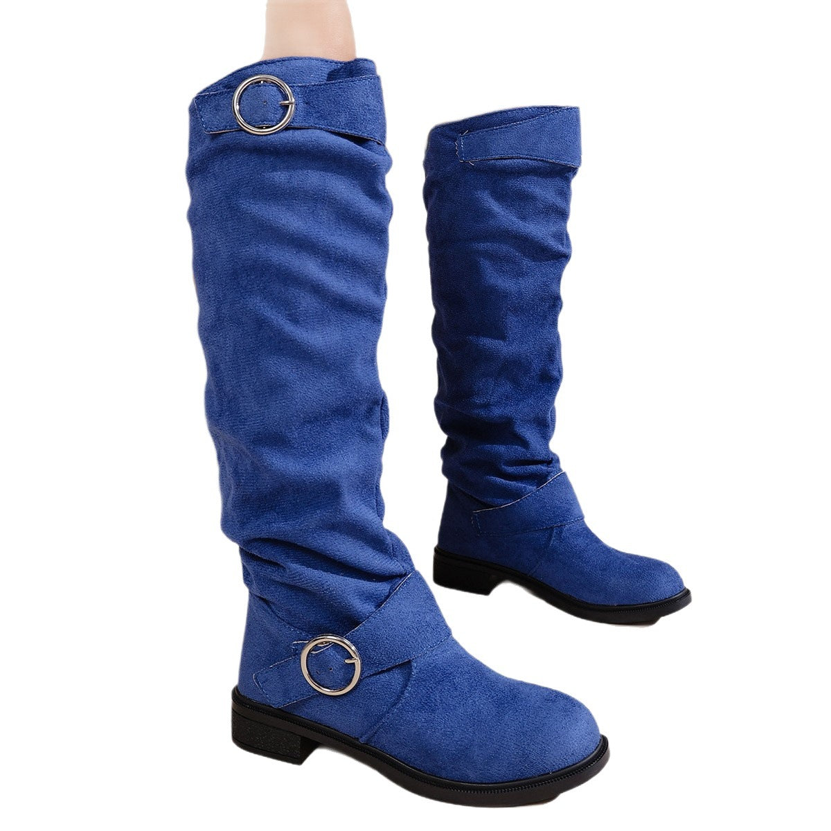 Bottes overknee élégantes pour dames en matériau souple et élastique Chic und Stil