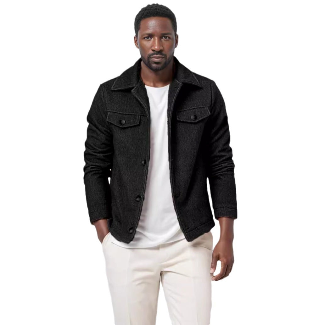 Casual fleece jacket for men with textured inner lining Chic and Style