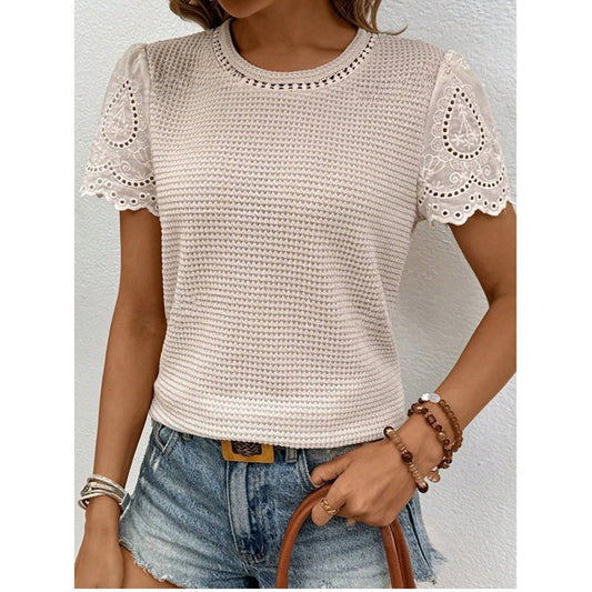 Blouse avec détail en crochet pour femmes Chic und Stil