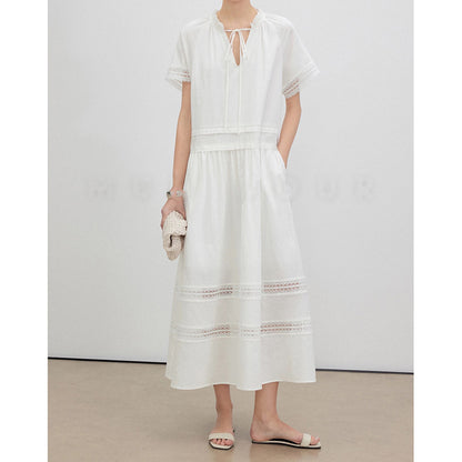 Robe maxi bohémienne à volants pour femmes Chic und Stil