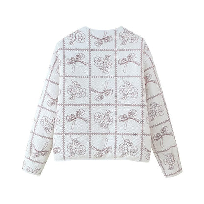 Dames blazer surpiqué avec motifs floraux Chic und Stil