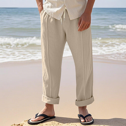 Casual beach pants for men with adjustable drawstring and breathable material Chic and Style