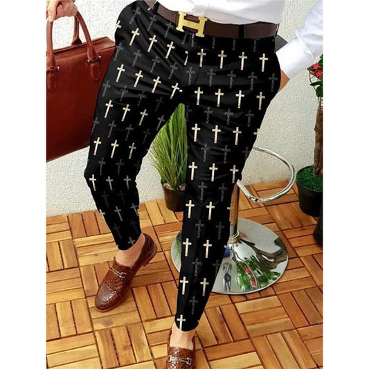 Modern cargo pants for men with crossed pattern and practical fit Chic and Style