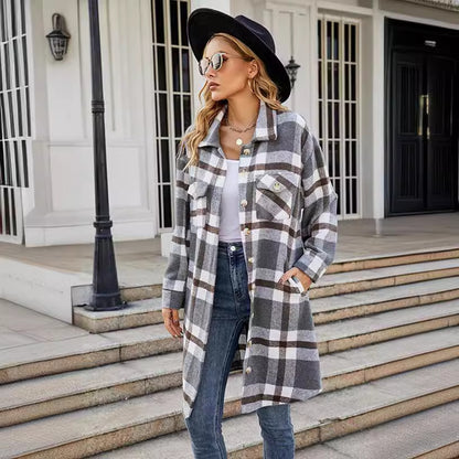 Dames Chemise à carreaux Chic und Stil