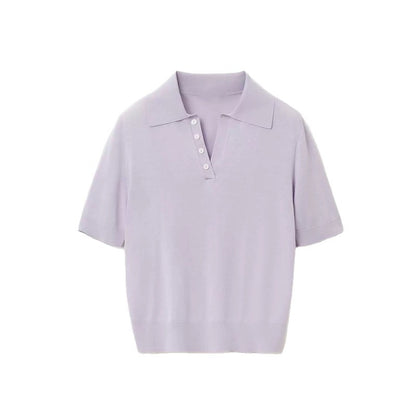 Pull polo à manches courtes pour femmes Chic und Stil