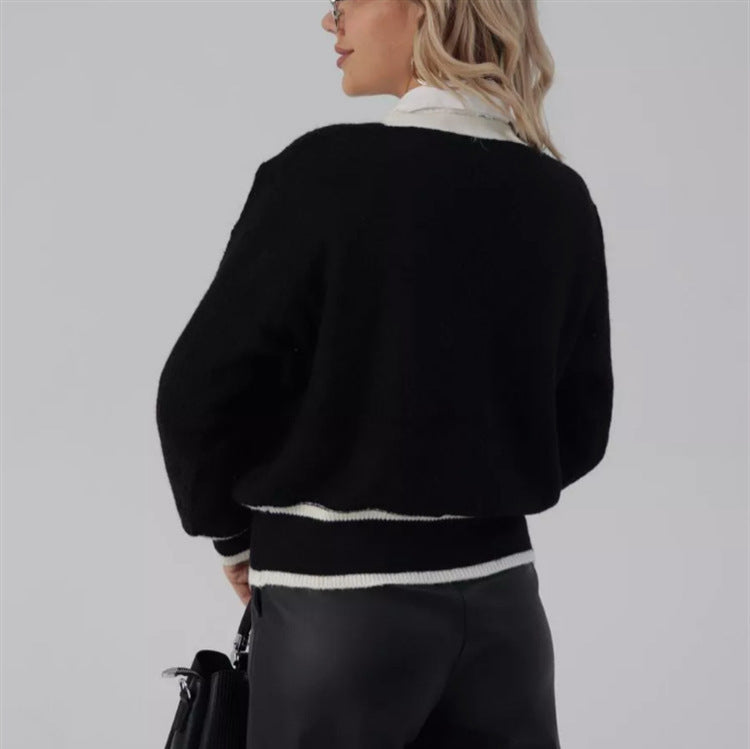 Dames cardigan à la mode avec des boutons en nacre Chic und Stil