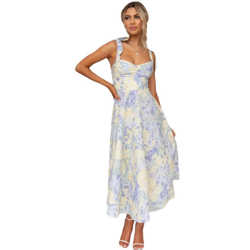 Robe Midi A-Ligne Imprimé Floral pour Femmes Chic und Stil