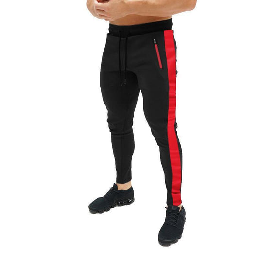 Pantalon de jogging sportif pour hommes avec poches zippées latérales Chic und Stil