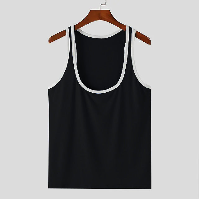 Hommes Débardeur de fitness respirant avec larges bretelles et ourlet plat Chic und Stil