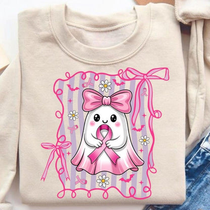 Sweat-shirt pour femmes avec motif de fantôme mignon et design ludique Chic & Stil