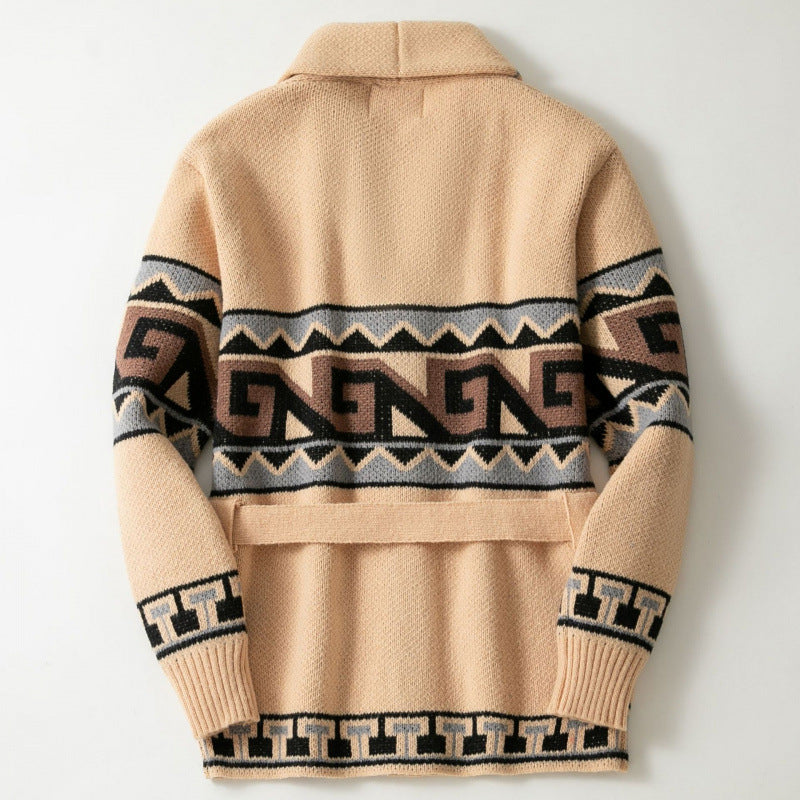Cardigan pour femmes avec motif graphique et ceinture Chic und Stil