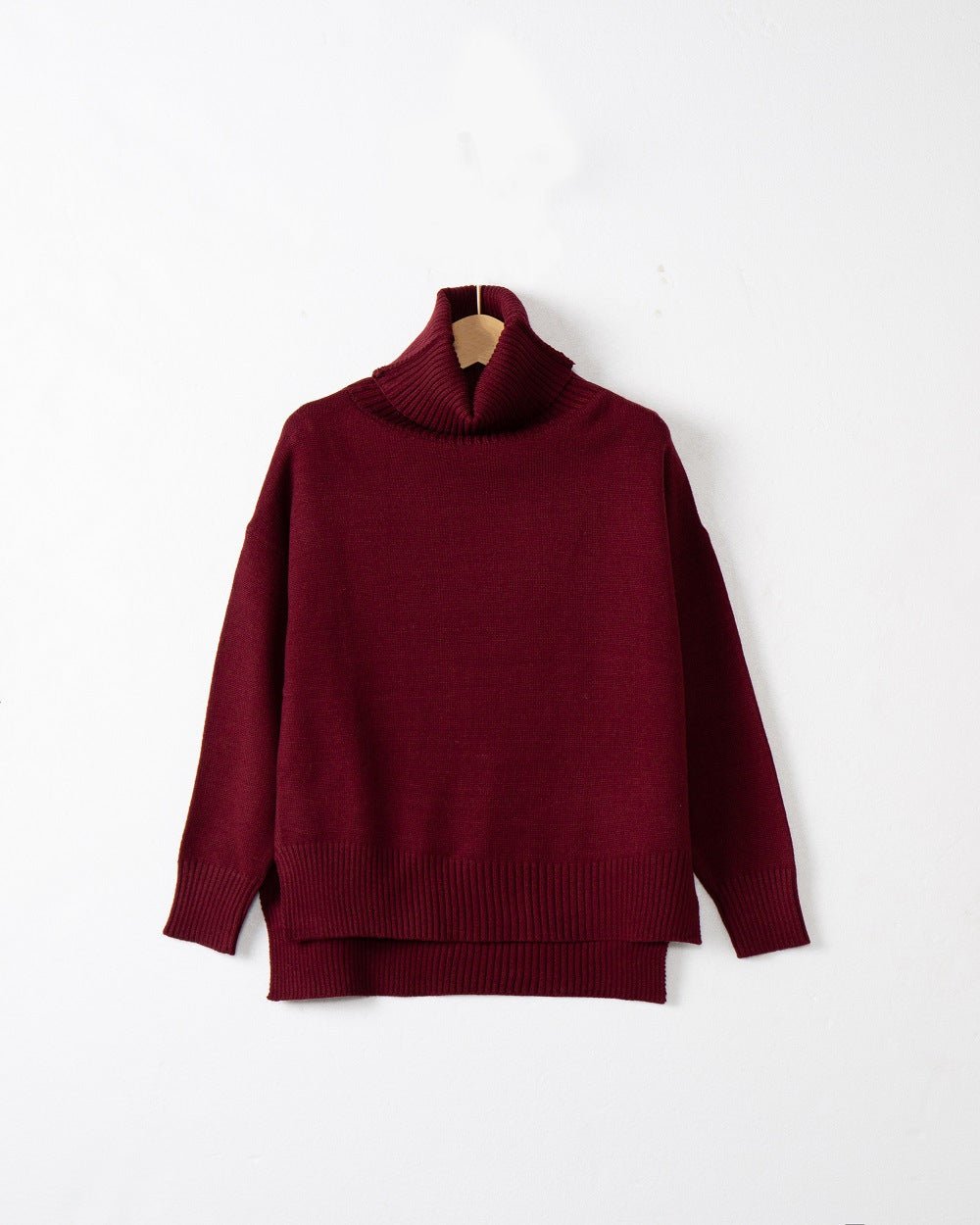 Pull décontracté pour femmes avec col montant et coupe large Chic und Stil