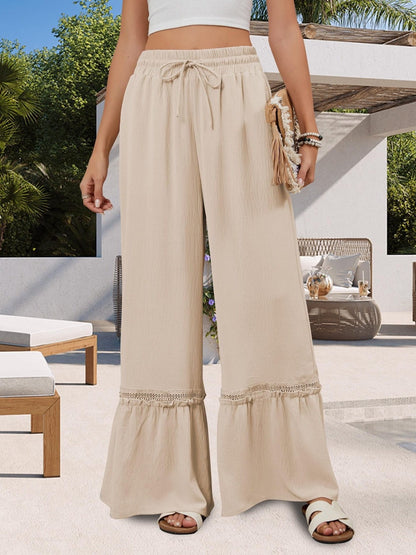 Chic and Stylish Soft Palazzo Pants for Women with Playful Hem