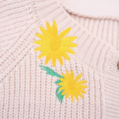 Pull en tricot pour femmes avec broderie florale Chic und Stil