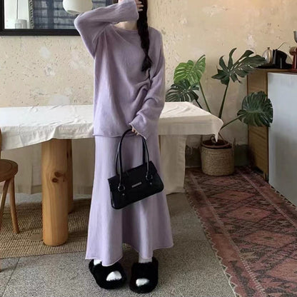 Robe en tricot décontractée pour femmes avec un élégant design dénudé-épaule et un matériau doux Chic und Stil