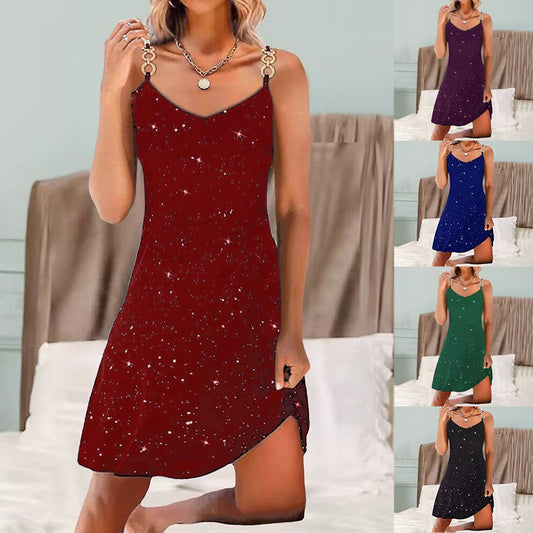 Robe nuisette brillante pour femmes Chic und Stil