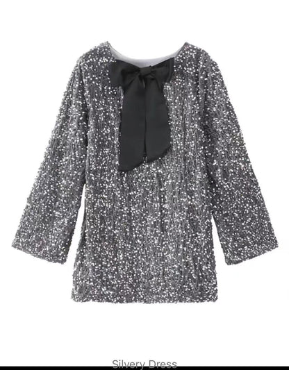 Robe Mini Pailletée Brillante Chic und Stil