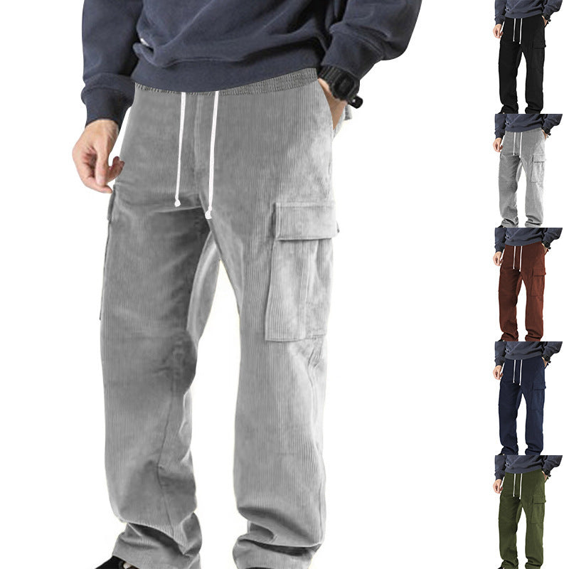 Casual cargo pants for men with elastic waist and practical pockets Chic and Style