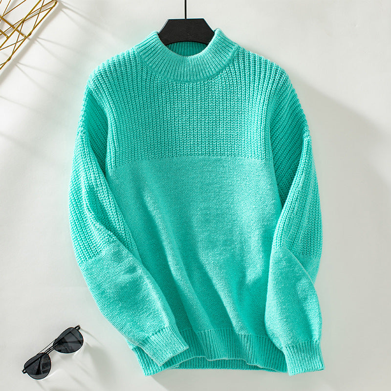 Pull décontracté pour femmes avec col montant et tricot texturé moderne Chic und Stil