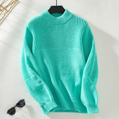 Pull décontracté pour femmes avec col montant et tricot texturé moderne Chic und Stil