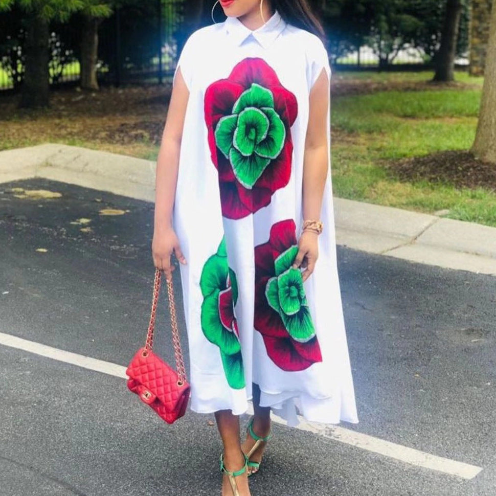 Robe chemise pour femmes avec applications florales Chic und Stil