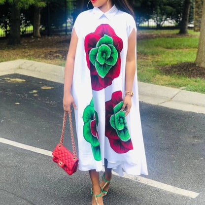 Robe chemise pour femmes avec applications florales Chic und Stil