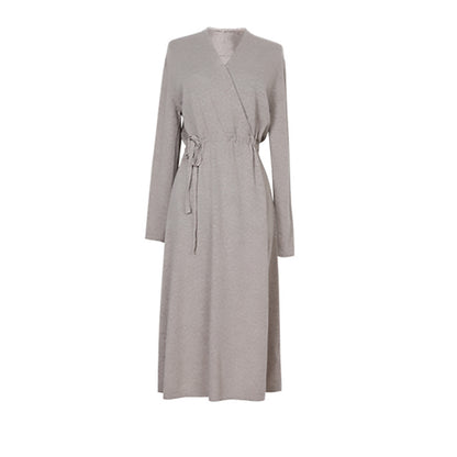 Robe midi enveloppante pour femme avec ceinture ajustable Chic und Stil