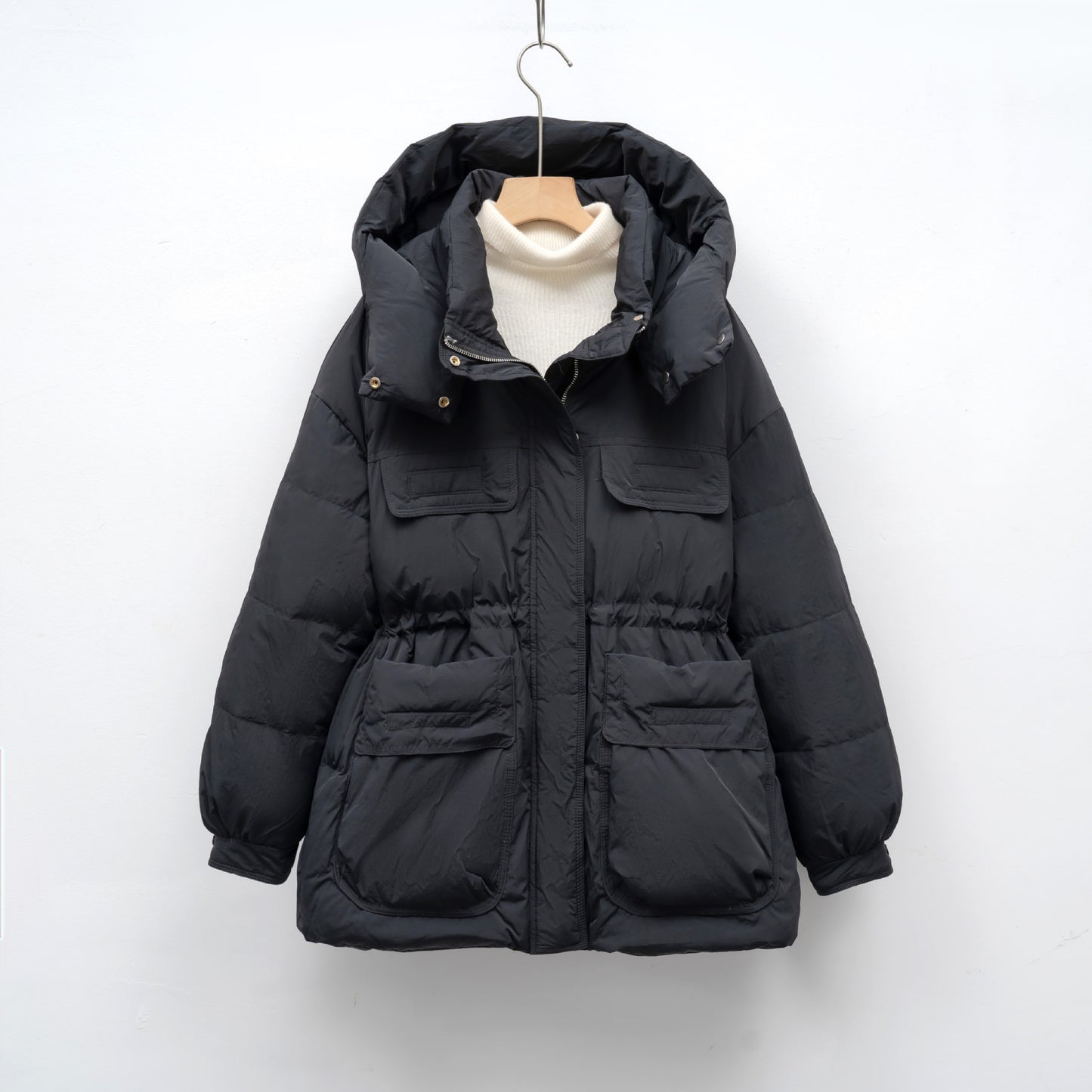 Dames doudoune d'hiver matelassée à coupe volumineuse et poches pratiques Chic und Stil