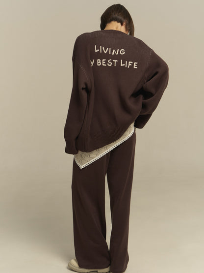 Comfortable oversized sweater set for women and casual palazzo pants Chic und Stil