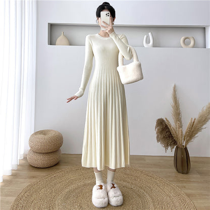 Robe maxi pour femmes avec un design en fines côtes et une coupe étroite Chic und Stil