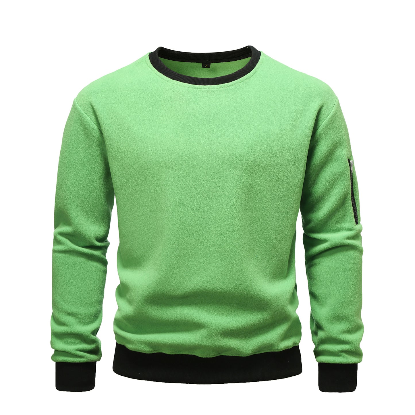 Comfortable fleece pullover for men with zip pocket Chic and Style