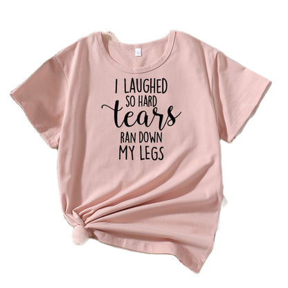 T-shirt humor graphique décontracté pour femmes Chic und Stil