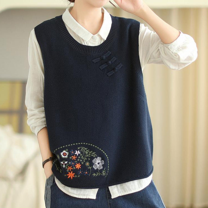 Pull en tricot pour femmes avec broderie décorative Chic und Stil