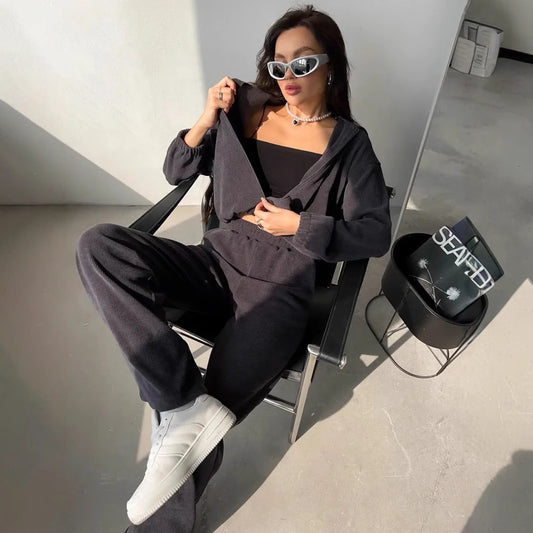 Dames Haut de fonction cropped sportif avec fermeture éclair et coupe ample Chic und Stil