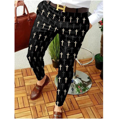Modern cargo pants for men with crossed pattern and practical fit Chic and Style