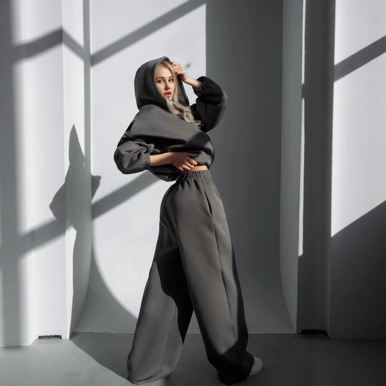 Chic and Style women's short hoodie set and casual pants