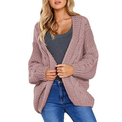 Dames Gros Tricot Cardigan avec silhouette décontractée et détails noués Chic und Stil