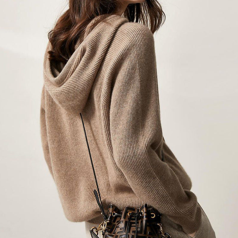 Sweat à capuche tricoté surdimensionné confortable Chic und Stil
