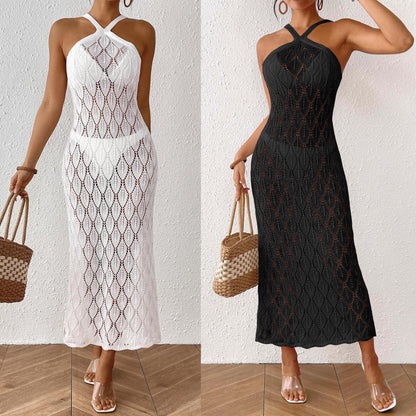 Dames Robe Maxi au Crochet Élégante Chic und Stil