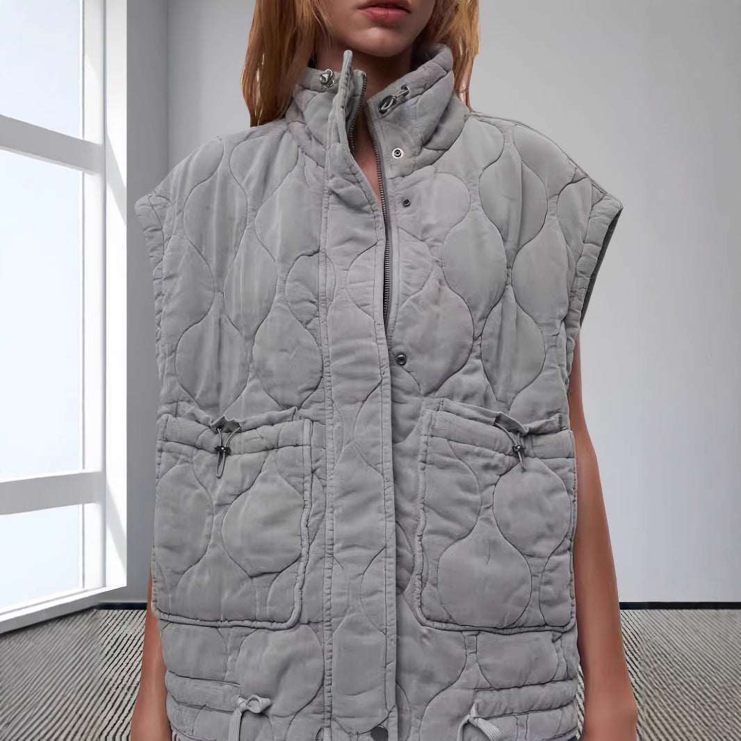 Dames gilet matelassé avec poches pratiques Chic und Stil