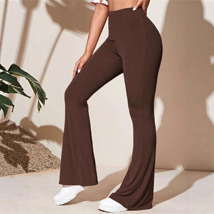 Leggings évasées taille haute en tricot côtelé pour femmes Chic und Stil