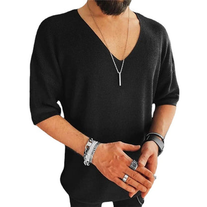 Pull homme grande taille col en V Chic und Stil