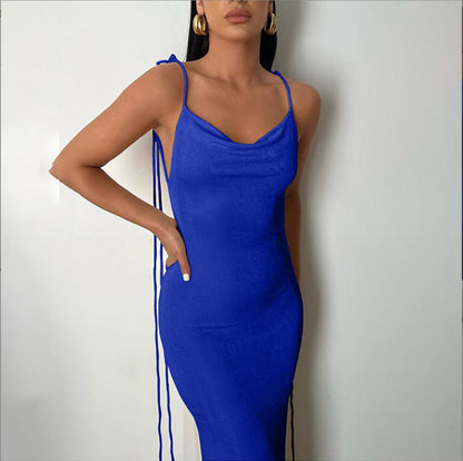 Robe moulante à volants pour femmes avec bretelles réglables Chic und Stil