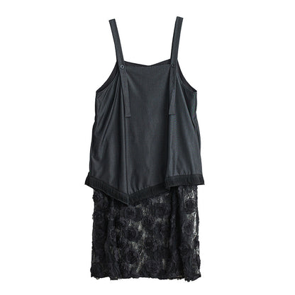 Robe tablier grande taille pour femmes avec superposition florale Chic und Stil