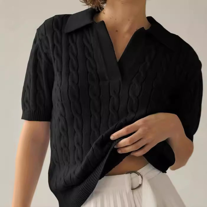 Pull en tricot pour femmes avec motif en relief complexe Chic und Stil